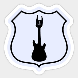 Electric guitar highway shield Sticker